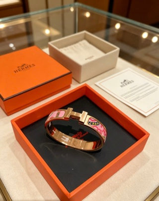 Hermès Jardin Enamel H Bracelet