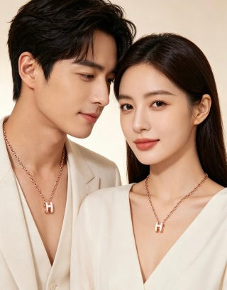 Hermès Aurora H Chain Pendant Necklace