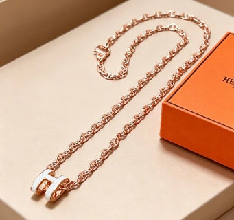 Hermès Aurora H Chain Pendant Necklace
