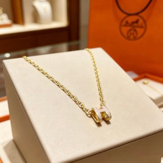 Hermès Éclat H Pendant Chain Necklace