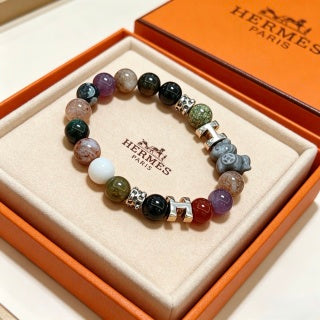 Hermès Gemstone Bead Mosaic Bracelet