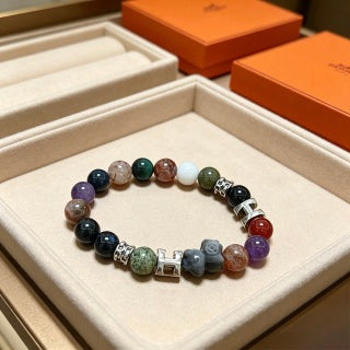 Hermès Gemstone Bead Mosaic Bracelet