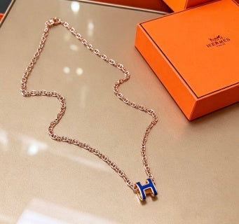 Hermès Mini Chaine d’Ancre Enamel Pendant Necklace