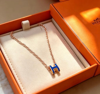 Hermès Mini Chaine d’Ancre Enamel Pendant Necklace