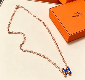 Hermès Mini Chaine d’Ancre Enamel Pendant Necklace