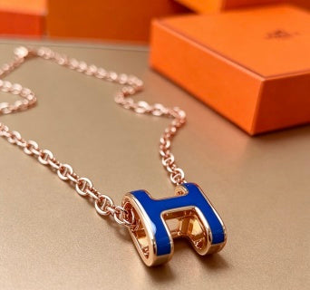 Hermès Mini Chaine d’Ancre Enamel Pendant Necklace