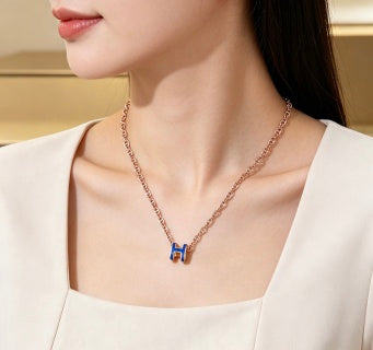 Hermès Mini Chaine d’Ancre Enamel Pendant Necklace