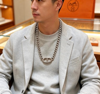 Hermès Bold Oval Link Chain Necklace