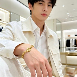 Bvlgari Gold Medallion Link Bracelet – Elegant Luxury Jewelry
