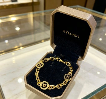 Bvlgari Gold Medallion Link Bracelet – Elegant Luxury Jewelry