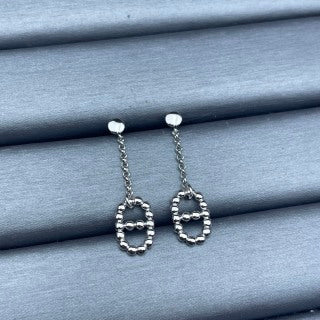 Hermès Oval Link Drop Stud Earrings