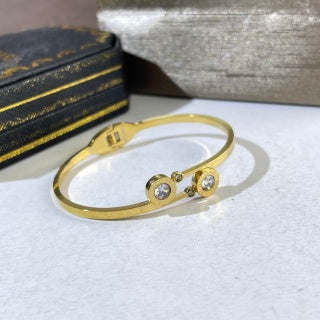 Bvlgari Double Circle Crystal Cuff Bracelet – Elegant Luxury Jewelry