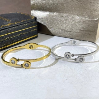 Bvlgari Double Circle Crystal Cuff Bracelet – Elegant Luxury Jewelry