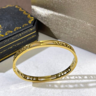 Bvlgari Gold Logo Crystal Accent Bracelet – Elegant Luxury Jewelry