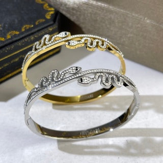 Bvlgari Serpent Inspired Open Cuff Bracelet – Elegant Luxury Jewelry