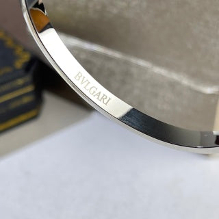 Bvlgari Two Tone Logo Cuff Bracelet – Elegant Luxury Jewelry