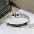 Bvlgari Silver Engraved Open Cuff Bracelet – Elegant Luxury Jewelry