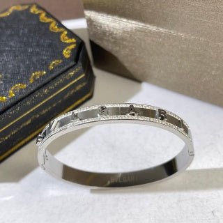 Bvlgari Geometric Open Cuff Bracelet – Elegant Luxury Jewelry