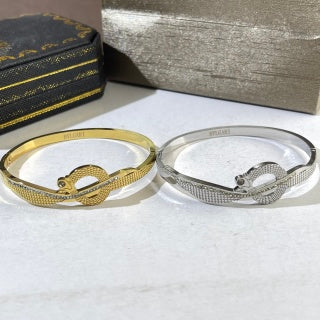 Bvlgari Serpenti Inspired Open Cuff Bracelet – Elegant Luxury Jewelry