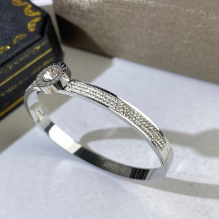 Bvlgari Two Tone Logo Cuff Bracelet – Elegant Luxury Jewelry