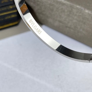 Bvlgari Two Tone Logo Cuff Bracelet – Elegant Luxury Jewelry