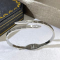 Bvlgari Silver Geometric Cuff Bracelet – Elegant Luxury Jewelry
