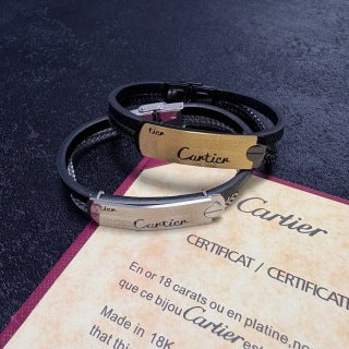 CARTIER Doriane Leather Link Bracelet