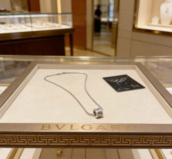 Bvlgari Silver B.zero1 Spiral Pendant Necklace – Elegant Luxury Jewelry