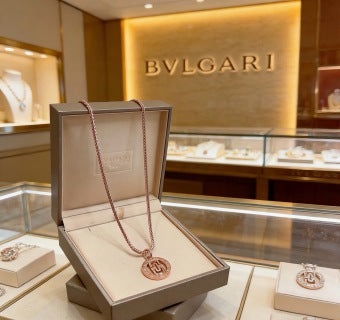Bvlgari Rose Gold Medallion Pendant Necklace – Elegant Luxury Jewelry