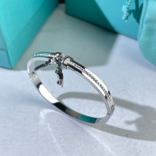 Tiffany Heart Tag Diamond Cuff Bracelet – Elegant Luxury Jewelry