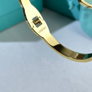 Tiffany Heart Tag Enamel Bangle Bracelet – Turquoise Heart Luxury Jewelry