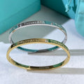 Tiffany 1837 Signature Engraved Cuff Bracelet – Classic Luxury Jewelry