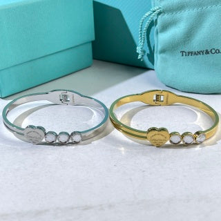 Tiffany Heart Tag Diamond Cuff Bracelet – Elegant Luxury Jewelry