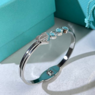 Tiffany Heart Tag Diamond Cuff Bracelet – Elegant Luxury Jewelry