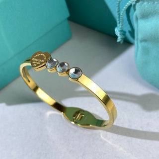 Tiffany Heart Tag Diamond Cuff Bracelet – Elegant Luxury Jewelry