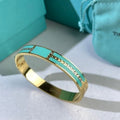 Tiffany T Colorful Enamel Diamond Bangle Bracelet – Elegant Luxury Jewelry