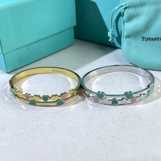Tiffany Colorful Heart Enamel Bangle Bracelet – Playful Luxury Jewelry