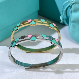 Tiffany Colorful Heart Enamel Bangle Bracelet – Playful Luxury Jewelry