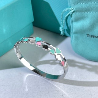 Tiffany Colorful Heart Enamel Bangle Bracelet – Playful Luxury Jewelry