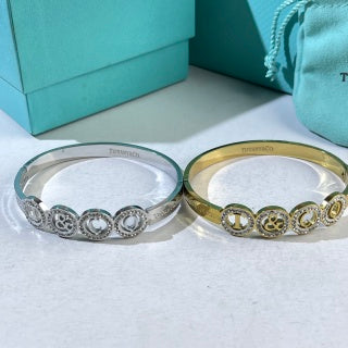 Tiffany Diamond Medallion Cuff Bracelet – Elegant Luxury Statement Jewelry
