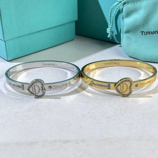 Tiffany Heart Diamond Cuff Bracelet – Elegant Heart Fine Jewelry
