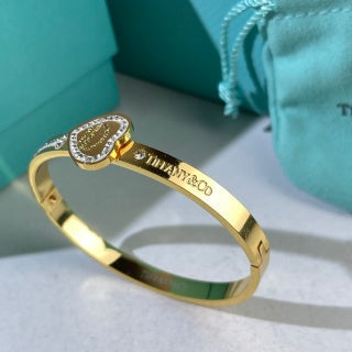 Tiffany Heart Diamond Cuff Bracelet – Elegant Heart Fine Jewelry