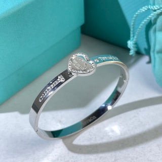 Tiffany Heart Diamond Cuff Bracelet – Elegant Heart Fine Jewelry