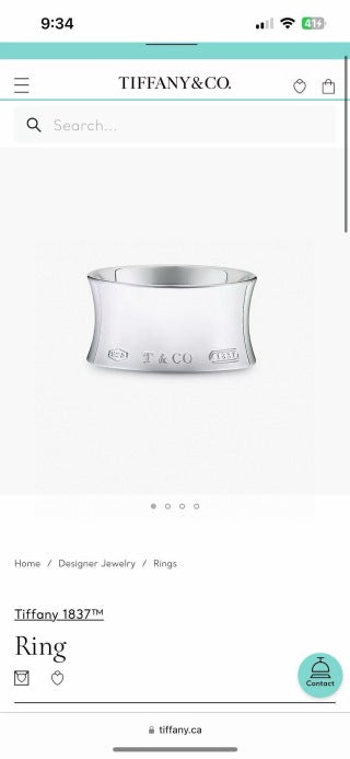 Tiffany 1837™ Wide Band Ring – Classic Sterling Silver Luxury Ring