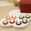 CARTIER Mirevia Color Arc Stud Earrings