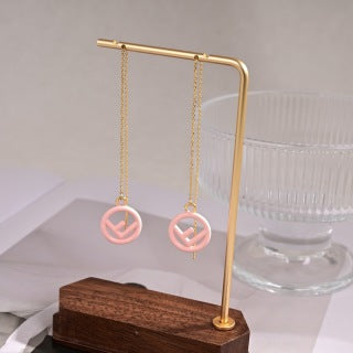 Fendi Chromatic O'Lock Emblem Drop Earrings