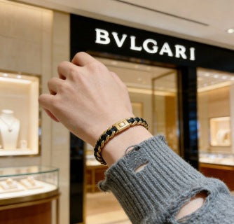 Bvlgari Black & Gold Signature Chain Bracelet – Bold Luxury Collection