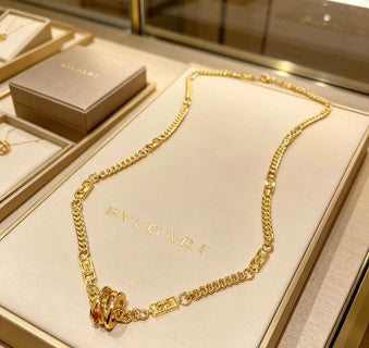 Bvlgari Gold Chain Pendant Necklace – Elegant Luxury Jewelry
