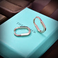 Tiffany T Diamond Hoop Earrings – Elegant Rose Gold Statement Earrings