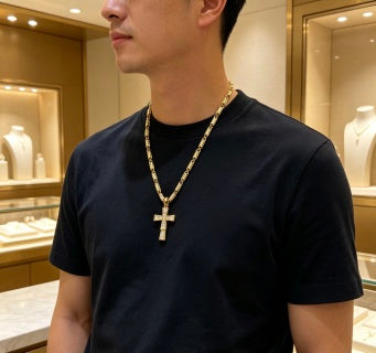 Bvlgari Gold Cross Pendant Necklace – Elegant Luxury Jewelry